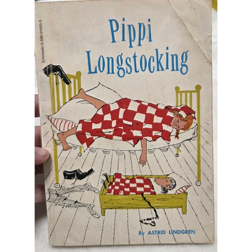 Vintage Pippi Longstocking Paperback by Astrid Lindgren, 1950 By Scholastic